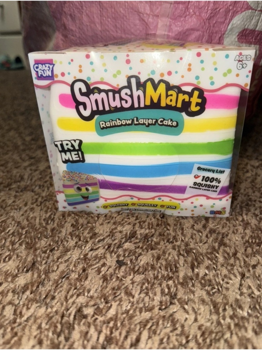 SmushMart Rainbow Layer Cake Squishy Toy - - Multicolor